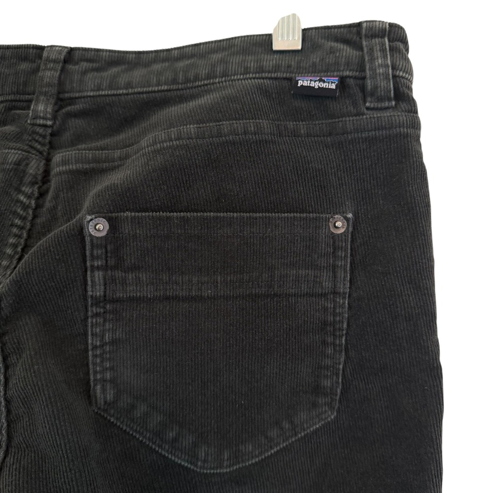 Patagonia Womens 29 Black Organic Cotton Corduroy Slim Straight Leg Pants Cords - Picture 10 of 16